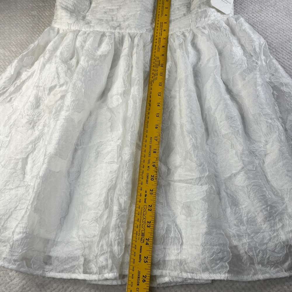 Altar'd State Juno Jacquard Mini Dress White Floral Smocked XL JUNOJAC-AS - Picture 10 of 12
